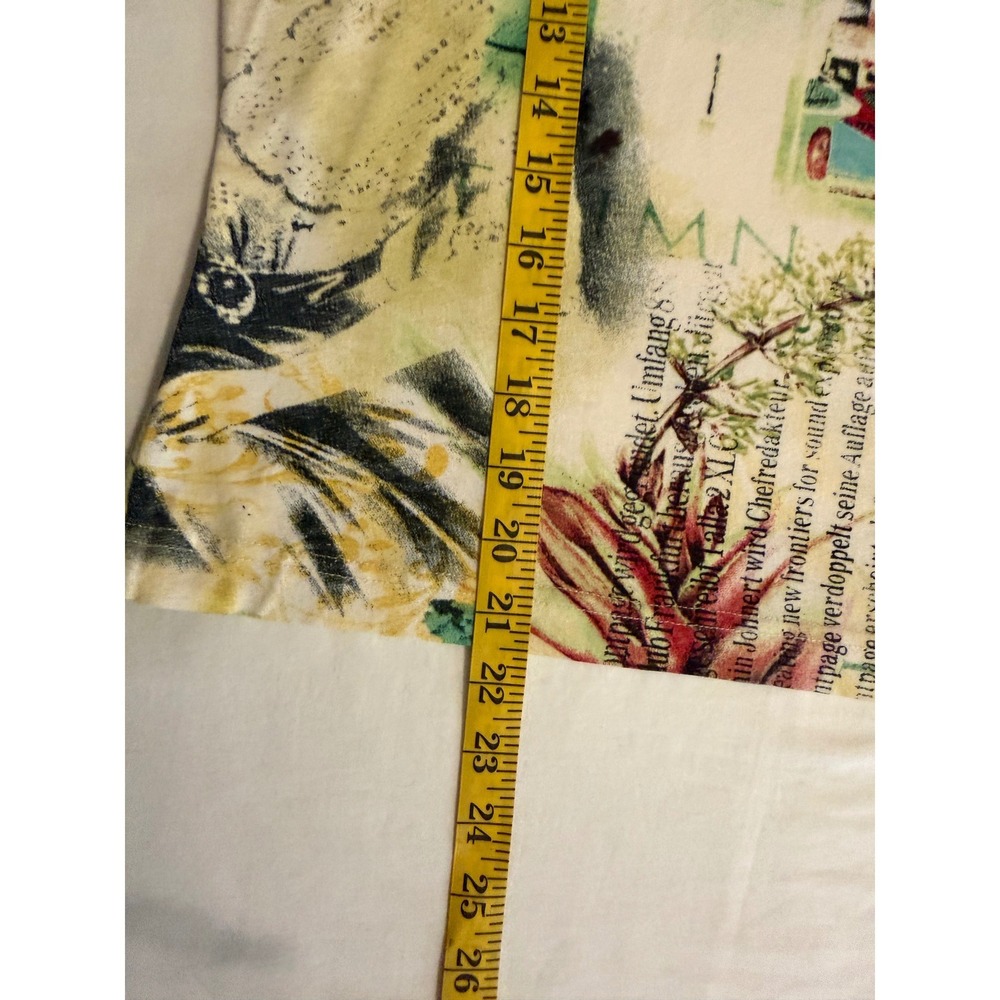 Sharon Young 2 Piece Set Jacket and Top Collage Print Green Yellow Red Large 10 - Picture 11 of 11